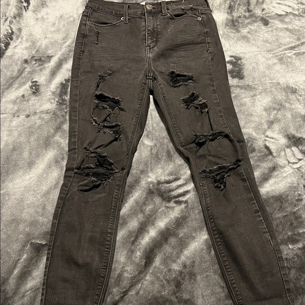 Mudd Charcoal Distressed Skinny Jeans
